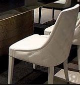 Мягкий стул фабрики Malerba белого цвета, комплект 4 штуки