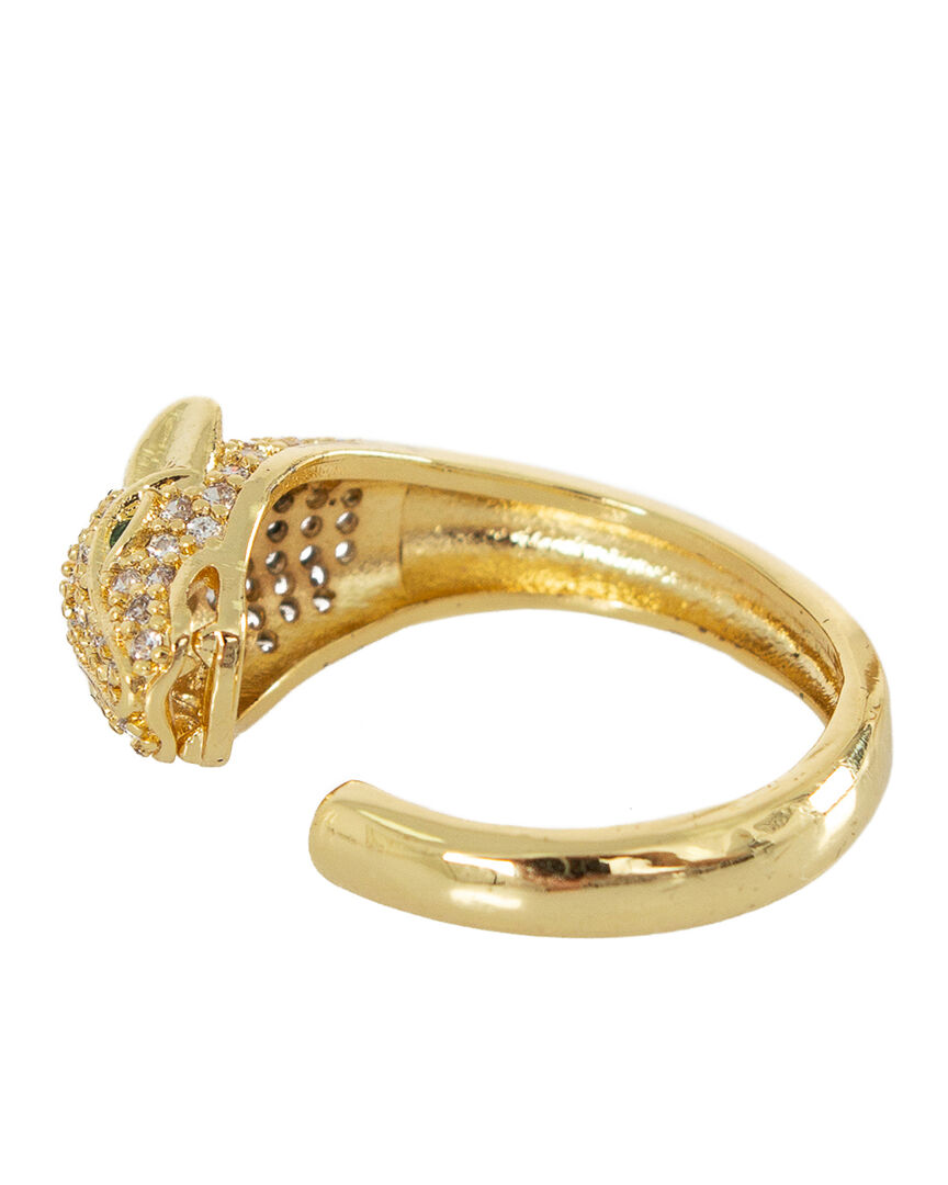 Кольцо Marina Fossati A33 золотой+прозрачный+зеленый UNI