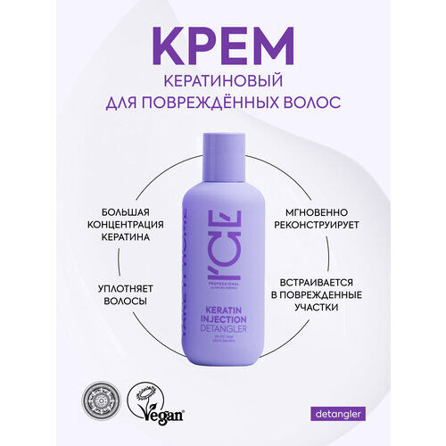 Кератиновый крем для поврежденных волос Keratin Injection ICE Professional