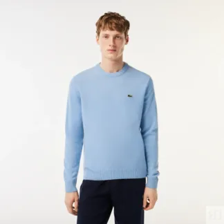 Мужской шерстяной свитер Lacoste с круглым вырезом