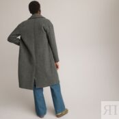 Пальто длинное  в клетку из шерстяного драпа  50 (FR) - 56 (RUS) зеленый