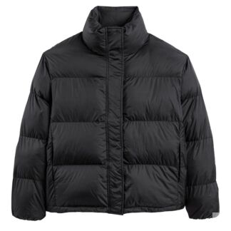 Куртка стганая короткая воротник-стойка  50 (FR) - 56 (RUS) черный