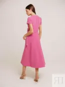 Платье на запах цвета цикламен YouStore