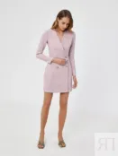 Двубортное платье-пиджак розовое YouStore