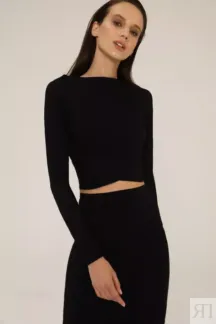 Блуза облегающая черная YouStore