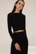 Блуза облегающая черная YouStore