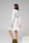Романтическое платье с оборками YouStore белое