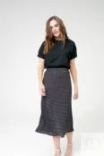 Черная юбка-трапеция с графичным рисунком YouStore