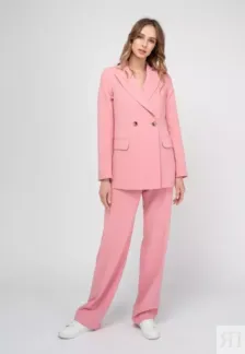 Двубортный жакет розовый YouStore