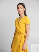 Платье с коротким рукавом желтое YouStore