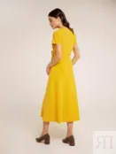 Платье с коротким рукавом желтое YouStore