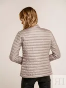 Стеганая куртка-жакет с накладными карманами серая YouStore