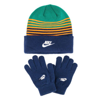 Шапка и перчатки Nike Striped Beanie & Gloves Set