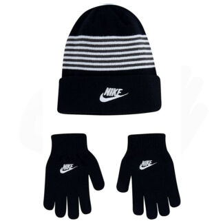 Шапка и перчатки Nike Striped Beanie & Gloves Set