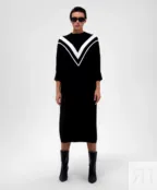 Платье вязаное черное GLVR (XL)