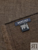 Кашемировый шарф с волокнами шелка в коричневой гамме BERTOLO CASHMERE