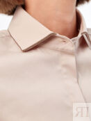 Рубашка из гладкого эластичного поплина с ювелирной окантовкой BRUNELLO CUC