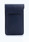 Кожаная сумка-чехол для телефона синяя A039 sapphire
