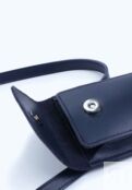 Кожаная сумка-чехол для телефона синяя A039 sapphire