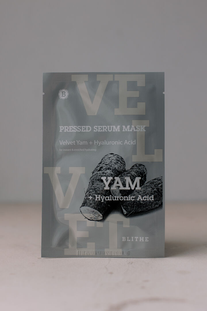 Увлажняющая тканевая маска Blithe Pressed Serum Mask Velvet Yam + Hyaluroni
