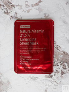 Маска тканевая витаминная BY WISHTREND Natural Vitamin C 21.5% Enhancing Sh