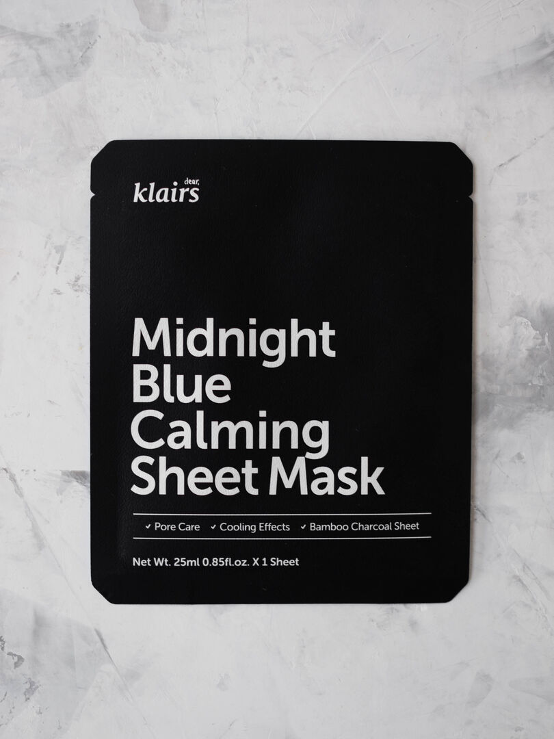 Маска тканевая успокаивающая KLAIRS Midnight Blue Calming Sheet Mask 25ml D