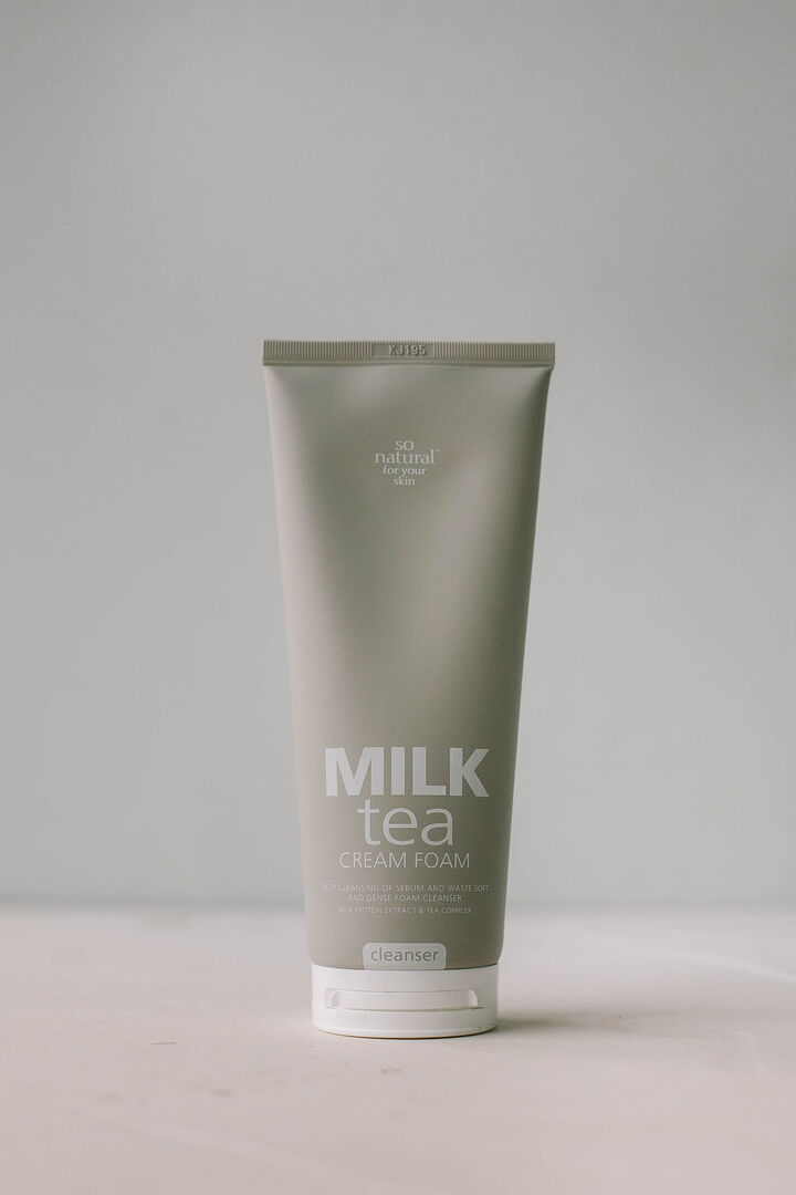 Тонизирующая крем-пенка  So Natural Milk Tea Cream Foam 200ml SO NATURAL