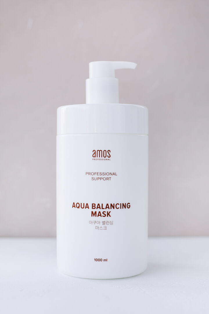 Легчайшая, увлажняющая маска для волос AMOS Aqua Balancing Mask 1000ml AMOS фото 1