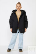 Куртка-кокон с экопухом для девочки (арт. baon BK0423501)