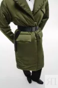 Утепленное пальто с поясом YouStore