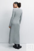 Платье-футляр макси облегающее с длинными рукавами befree