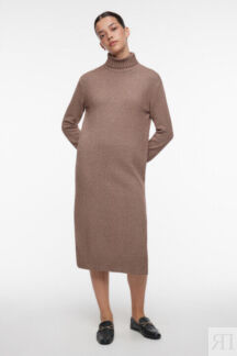 Платье-свитер миди вязаное свободное с разрезом befree