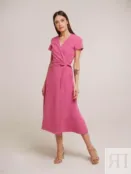 Платье на запах цвета цикламен YouStore