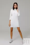 Мини-платье из трикотажа белое YouStore
