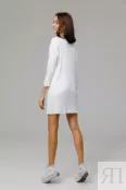 Мини-платье из трикотажа белое YouStore