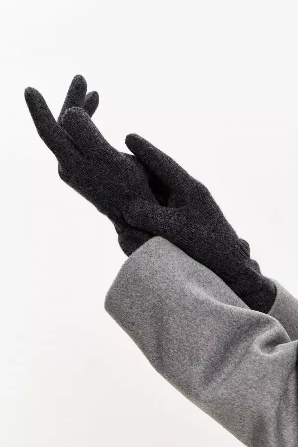 Перчатки из кашемира темно-серые YouStore