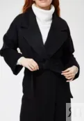 Пальто приталенное черное YouStore