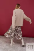 Плиссированная юбка-макси бежевая YouStore