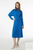 Вязаное платье миди ярко-голубое YouStore