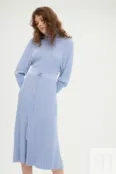 Вязаное платье миди светло-голубое YouStore