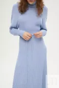 Вязаное платье миди светло-голубое YouStore