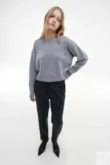 Укороченный пуловер из смесовой шерсти YouStore