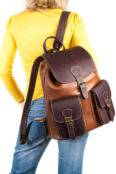 Кожаный рюкзак Классик 2, коричневый