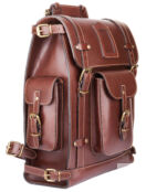 Кожаный ранец Максимус 3, коричневый