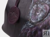 Женская кожаная сумка-саквояж «Сова»