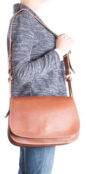 Женская кожаная сумка Комильфо, светло-коричневая