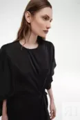 Асимметричное платье миди черное YouStore
