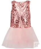 Розовое нарядное платье Button Blue (140)