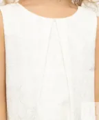 Белое жаккардовое платье Button Blue (110)