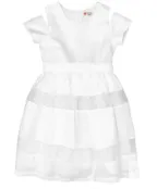 Белое нарядное платье Button Blue (140)